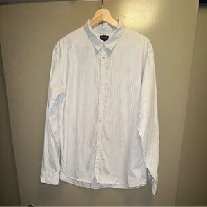 Paul Smith striped white abs gray button-down shirt